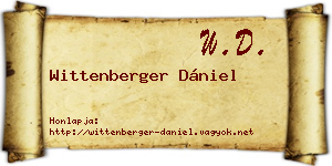 Wittenberger Dániel névjegykártya